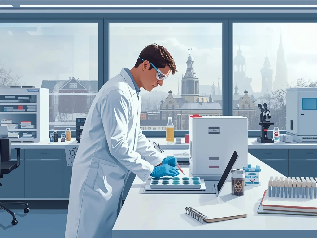 Obrazek poglądowy: Mikrobiolog