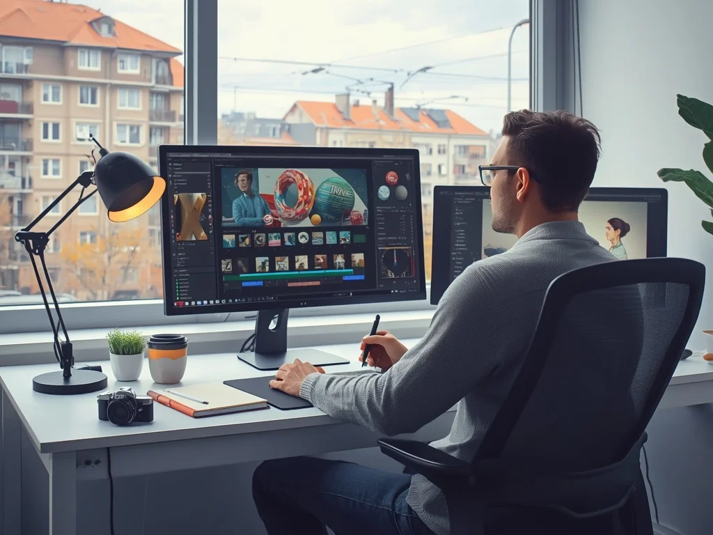 Obrazek poglądowy: Grafik komputerowy multimediów