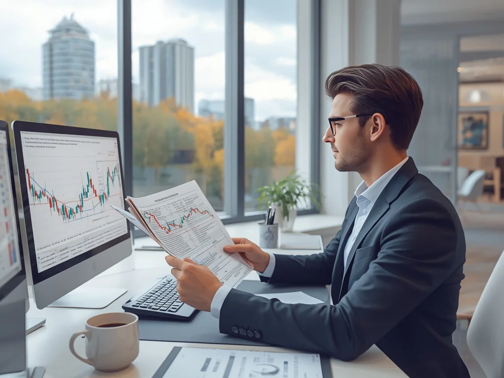 Obrazek poglądowy: Analityk giełdowy