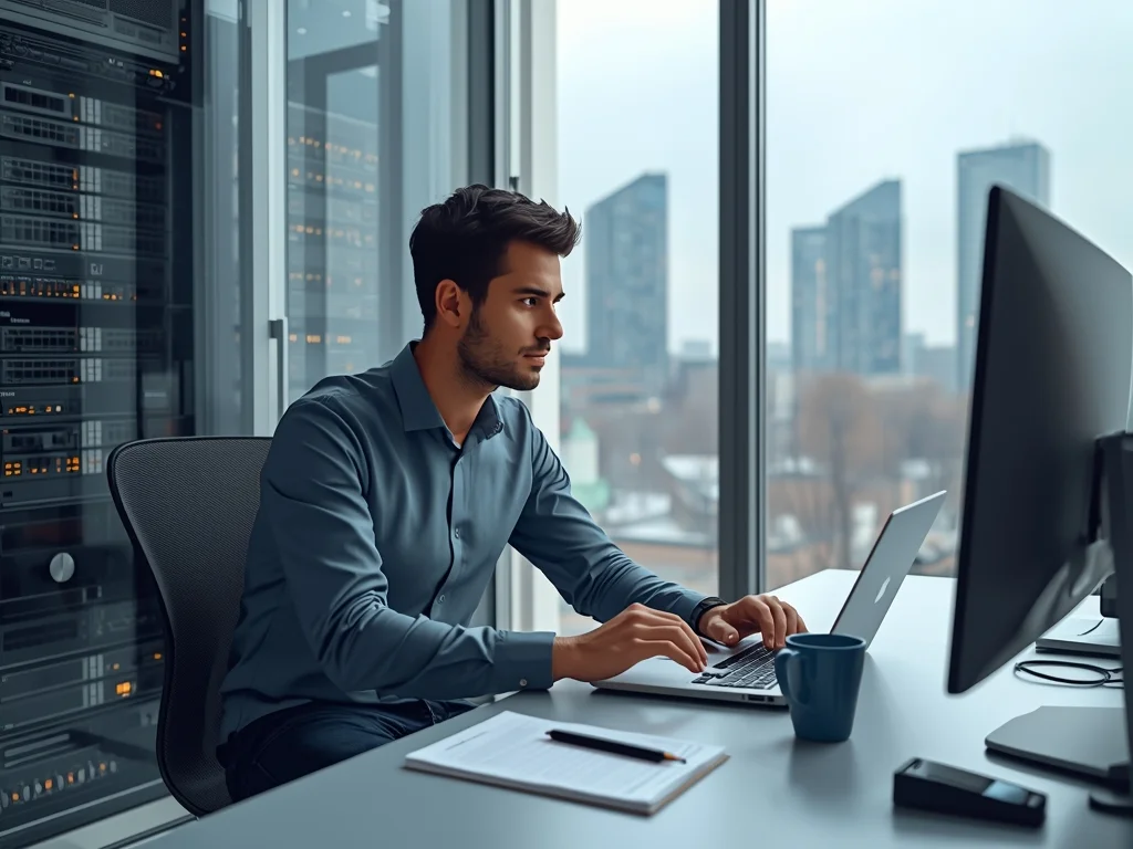 Obrazek poglądowy: Analityk sieci komputerowych