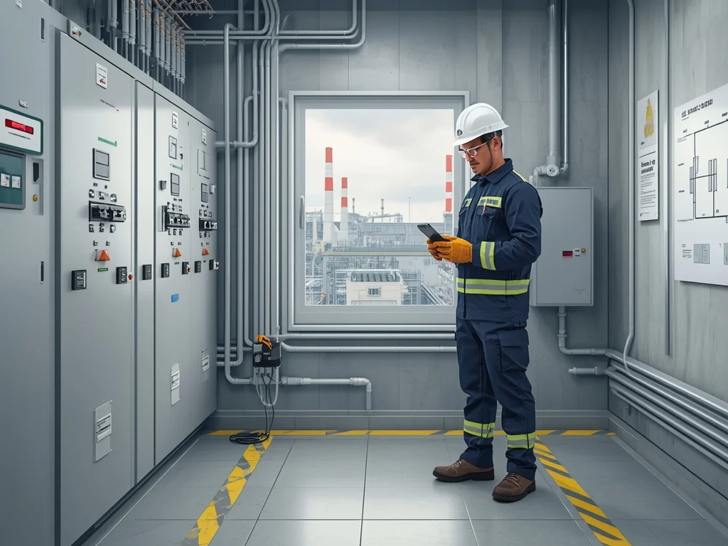 Obrazek poglądowy: Elektroenergetyk elektrowni cieplnych