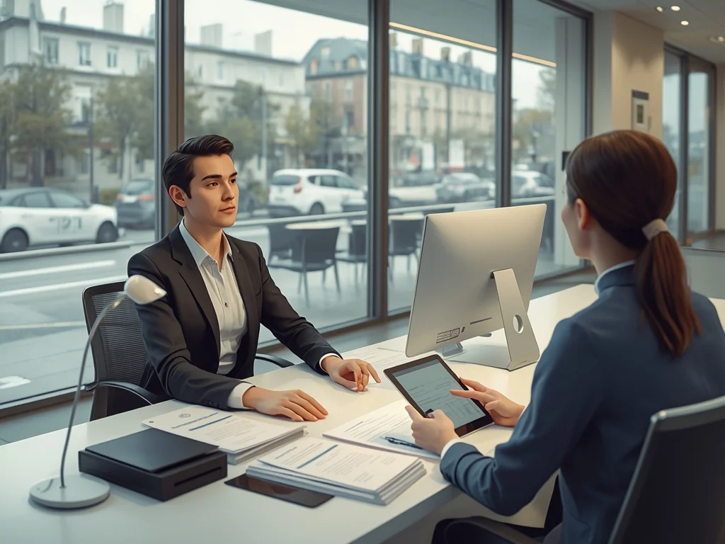 Obrazek poglądowy: Pracownik obsługi klienta instytucji finansowej