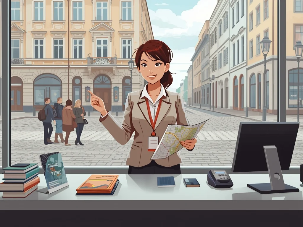 Obrazek poglądowy: Pracownik informacji turystycznej