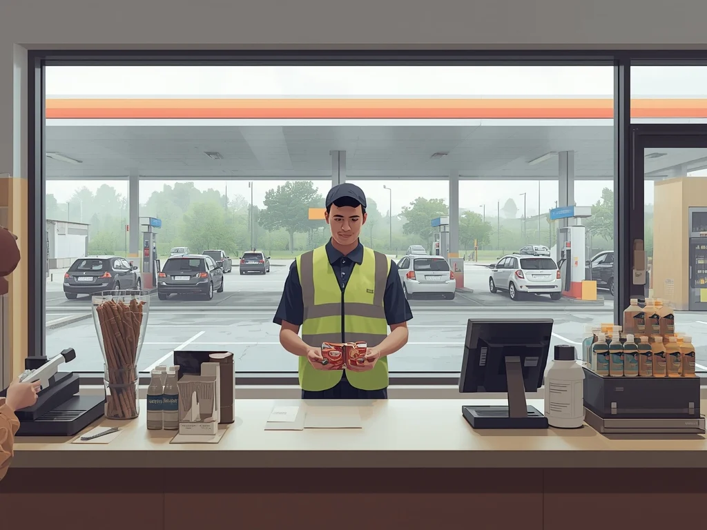 Sprzedawca w stacji paliw