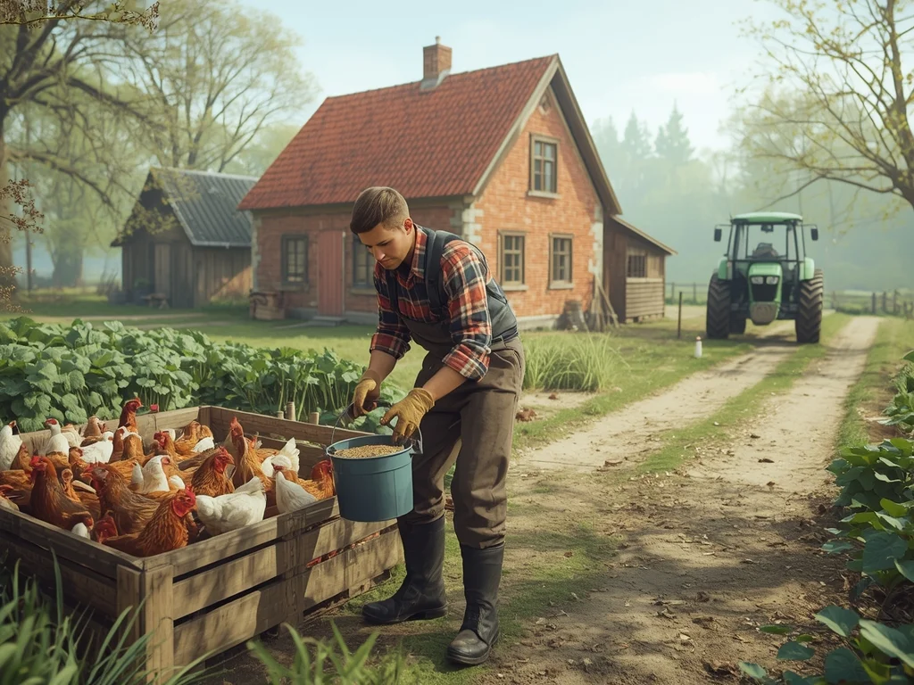 Rolnik produkcji roślinnej i zwierzęcej pracujący na własne potrzeby