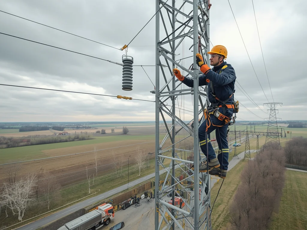 Elektromonter napowietrznych linii wysokich i najwyższych napięć