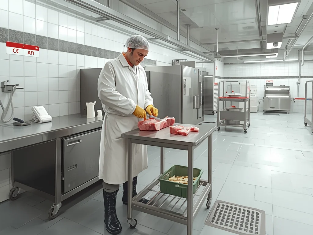 Pracownik rozbioru mięsa