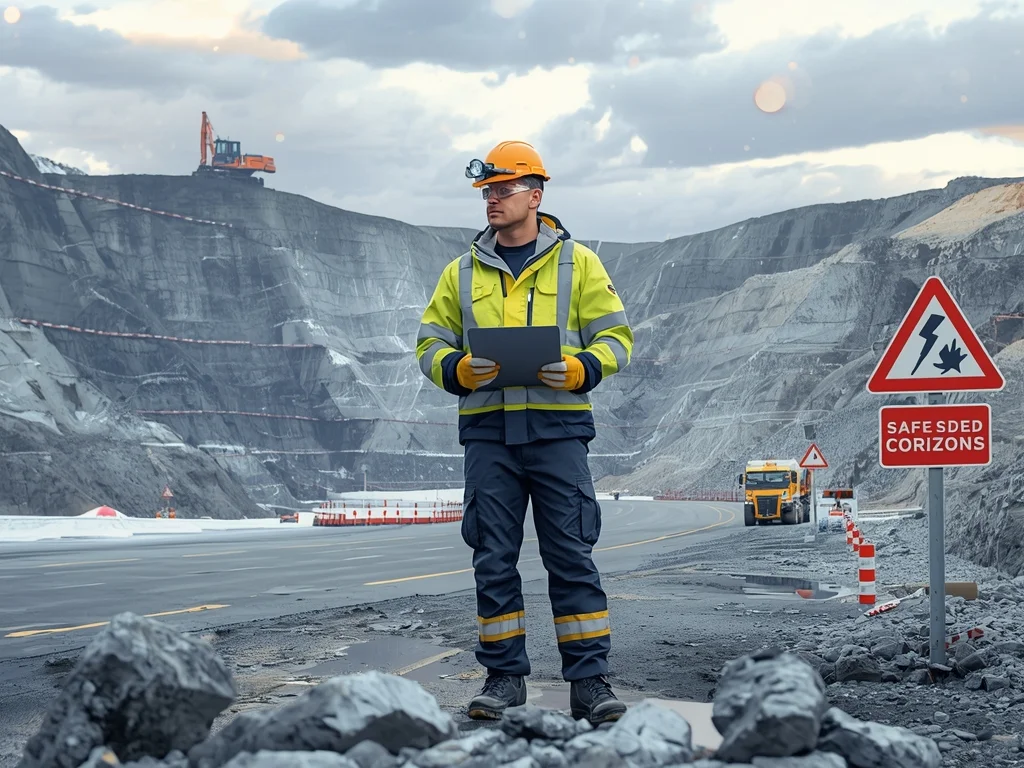 Obrazek poglądowy: Górnik odkrywkowej eksploatacji złóż