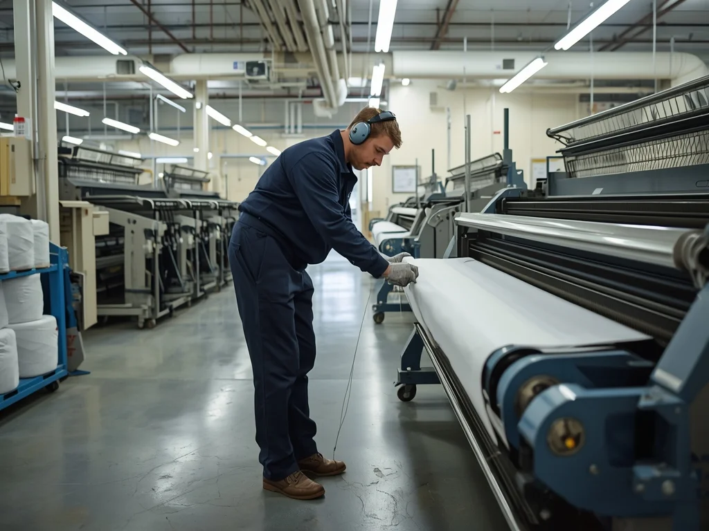 Obrazek poglądowy: Operator maszyn tkackich