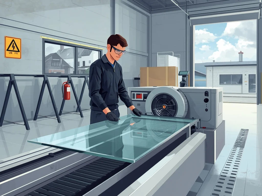 Obrazek poglądowy: Maszynowy szlifierz-polerowacz szkła