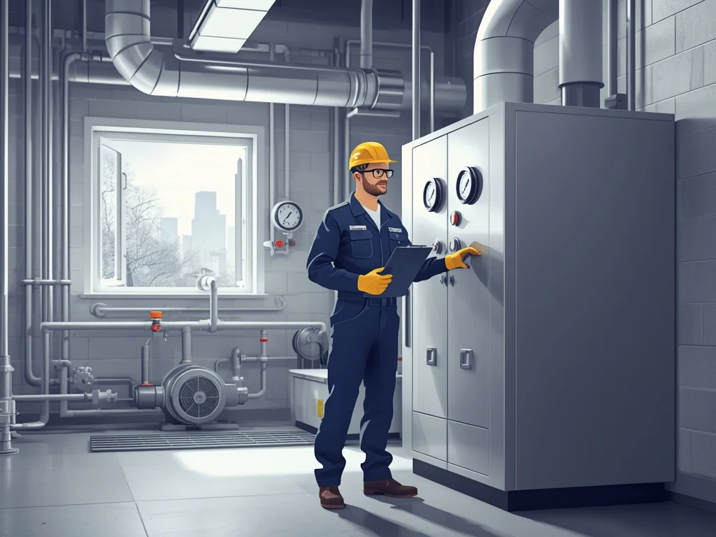 Palacz wodnych rusztowych kotłów centralnego ogrzewania