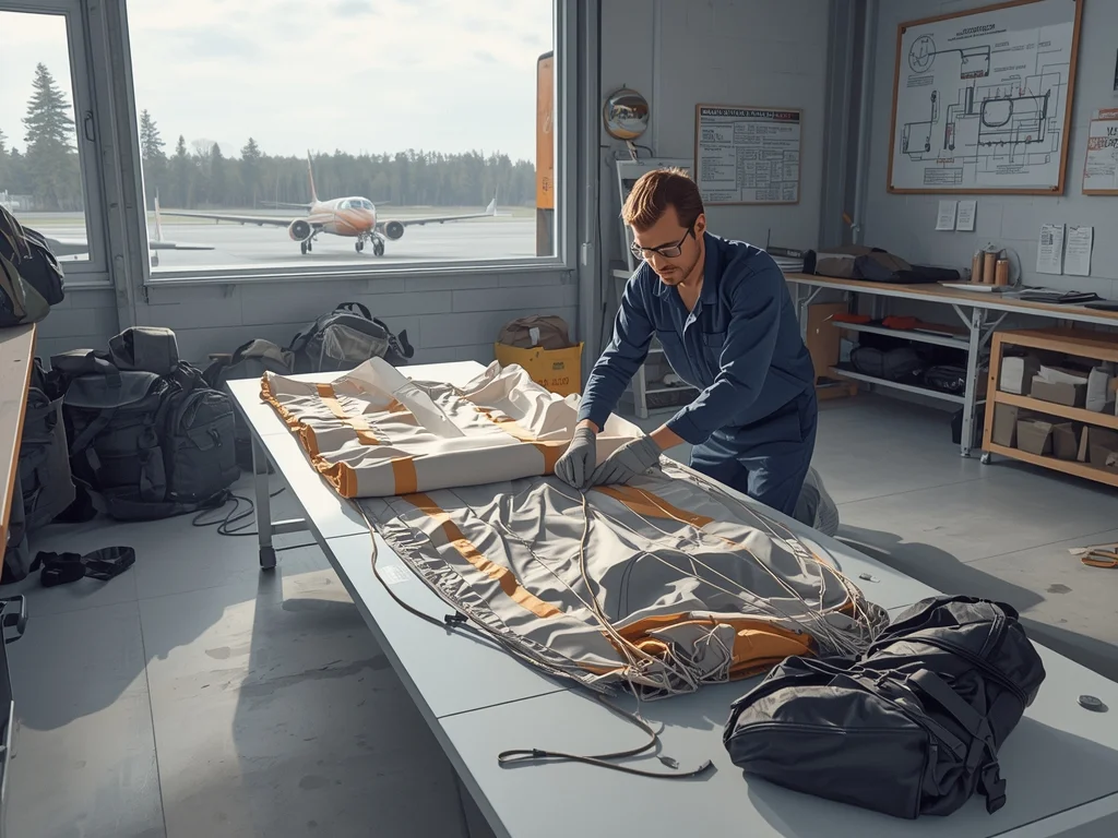 Składacz sprzętu spadochronowego