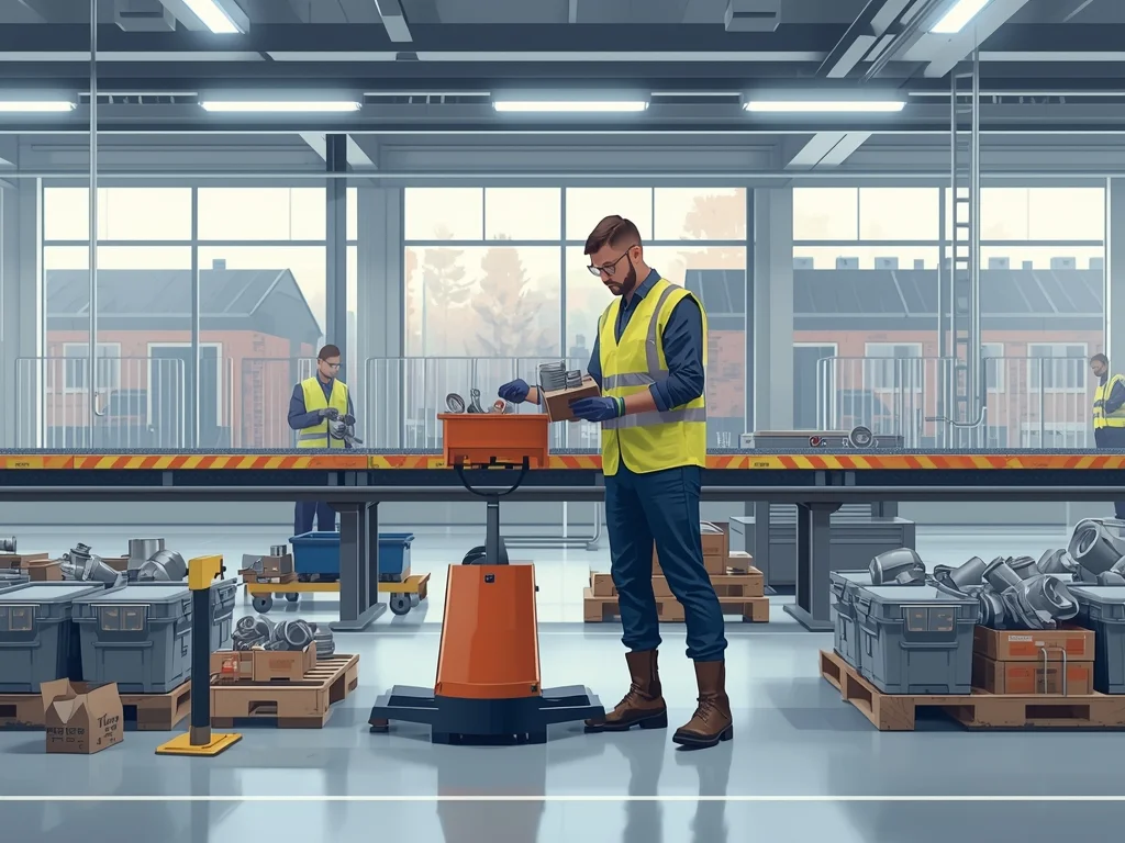 Pomocniczy robotnik przemysłowy