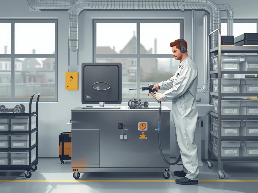 Robotnik myjący części i zespoły