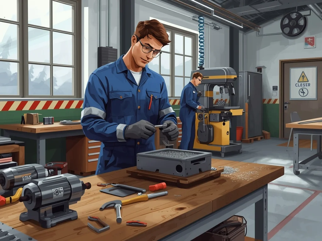 Obrazek poglądowy: Pracownik pomocniczy ślusarza