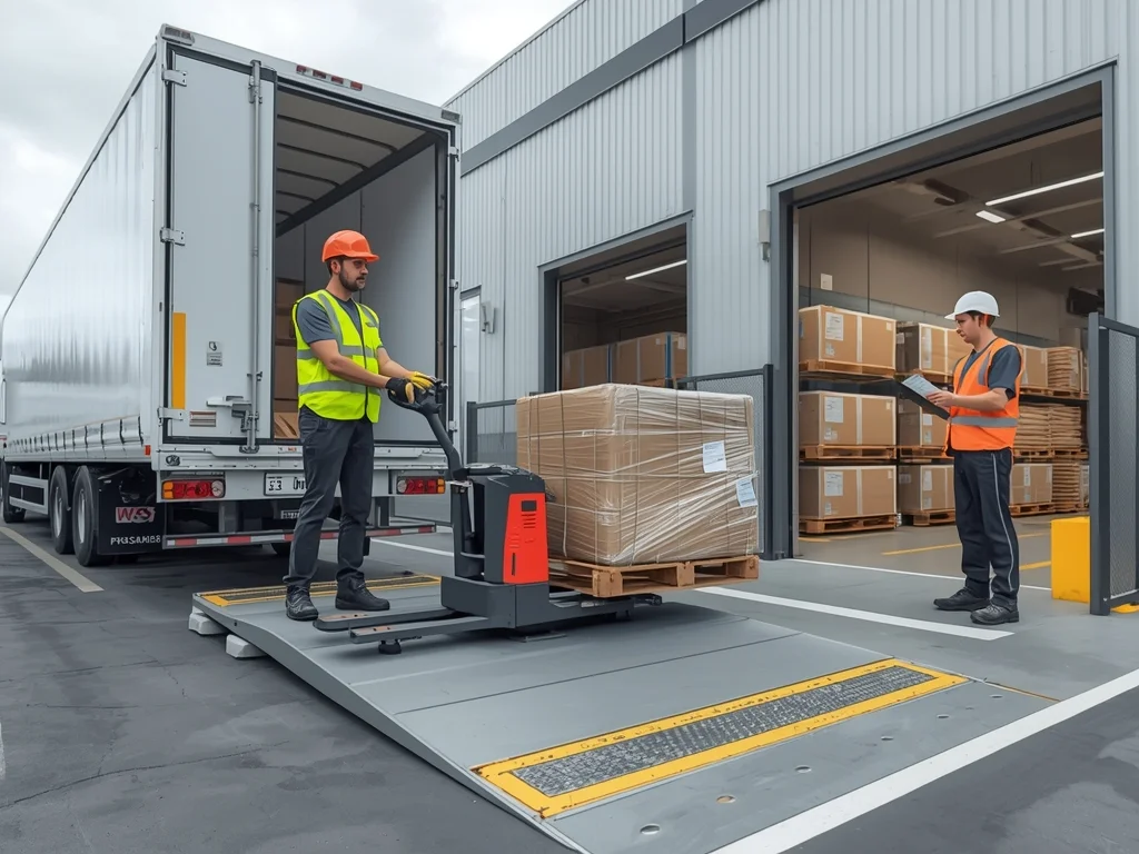 Robotnik pracujący na rampie